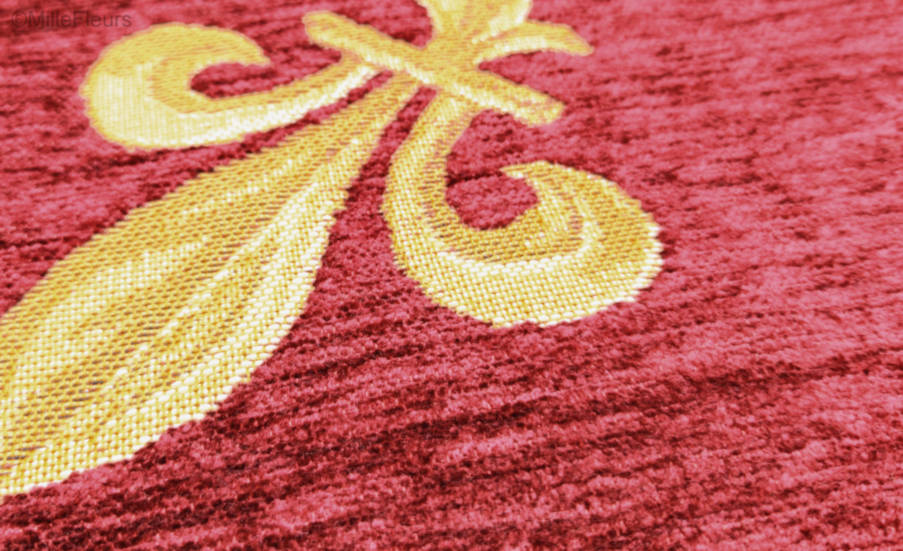 Fleur-de-lis, red Throws & Plaids Medieval - Mille Fleurs Tapestries