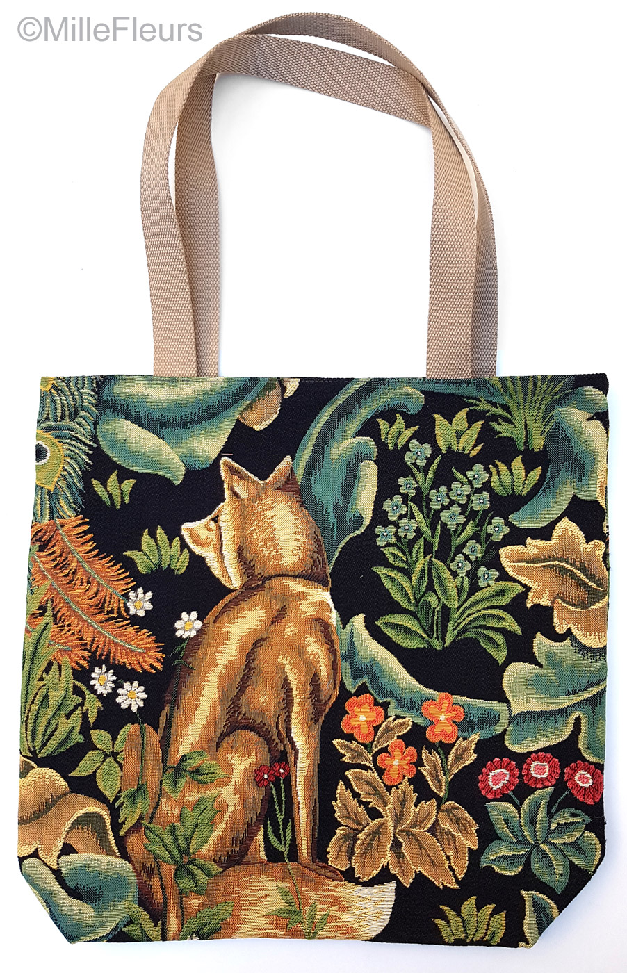 Fox (William Morris) - William Morris - Tote Bags - Mille Fleurs Tapestries