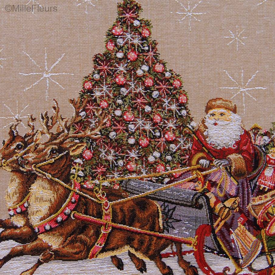 Christmas Sleigh Tapestry cushions Christmas & Winter - Mille Fleurs Tapestries