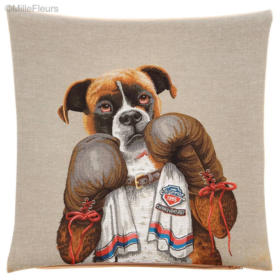 Boxer de Boxe Housses de coussin Chiens - Mille Fleurs Tapestries