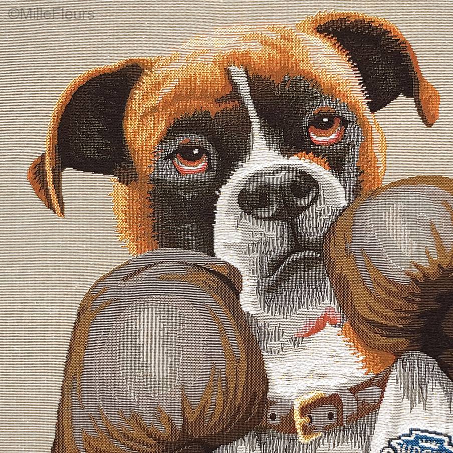 Boksende Boxer Sierkussens Honden - Mille Fleurs Tapestries