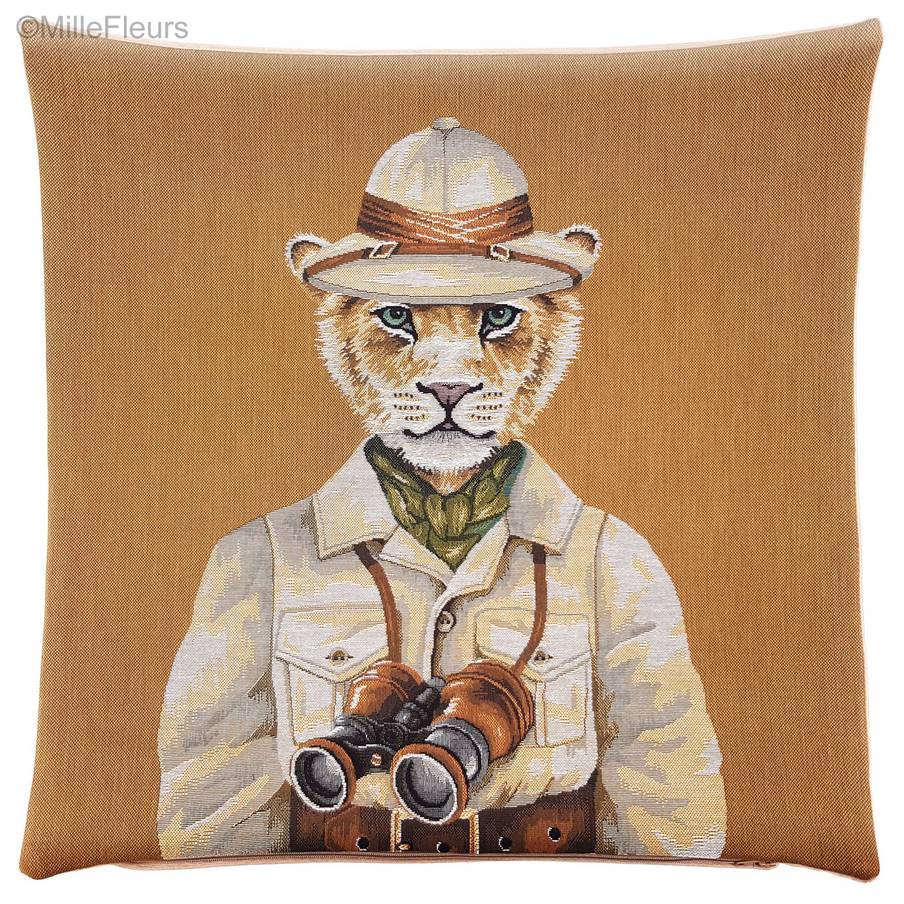 Safari Leeuw Kussenslopen Katten - Mille Fleurs Tapestries