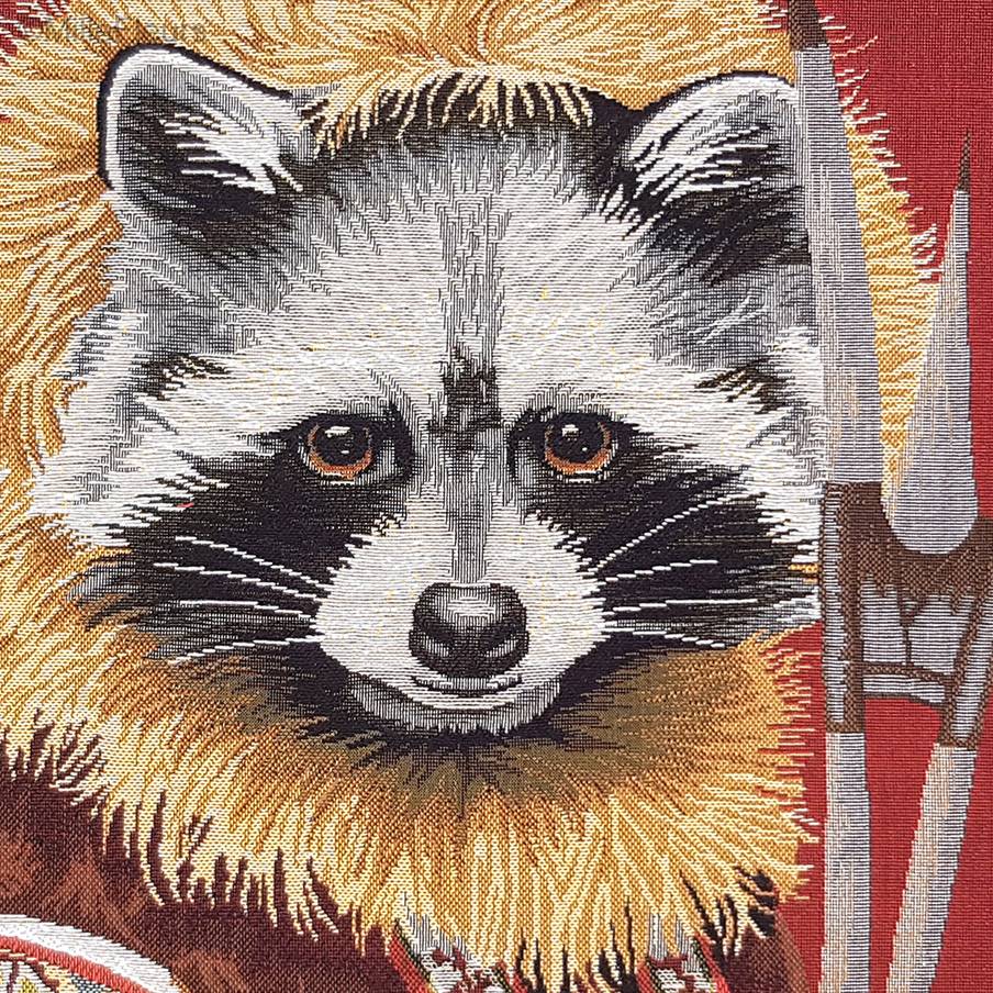 Eskimo Raccoon Tapestry cushions Christmas & Winter - Mille Fleurs Tapestries