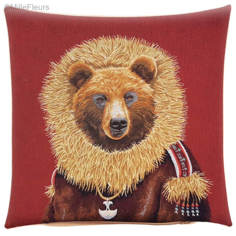Eskimo Bear Tapestry cushions Christmas & Winter - Mille Fleurs Tapestries