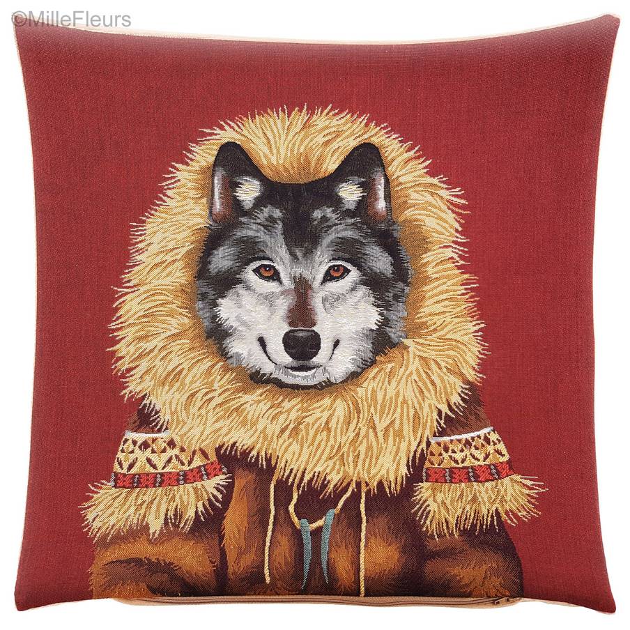 Eskimo Husky Tapestry cushions Christmas & Winter - Mille Fleurs Tapestries