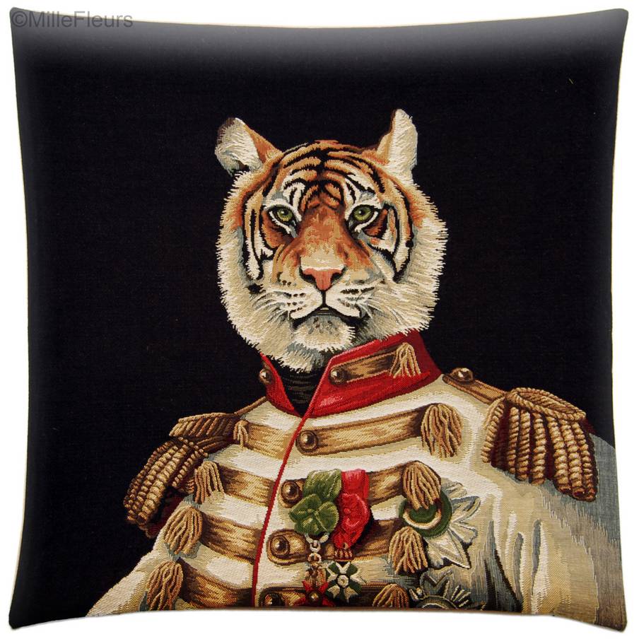 Aristofari Tigre Housses de coussin Animaux - Mille Fleurs Tapestries