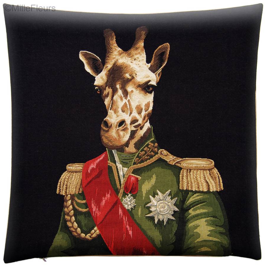Aristofari Giraffe Tapestry cushions Animals - Mille Fleurs Tapestries