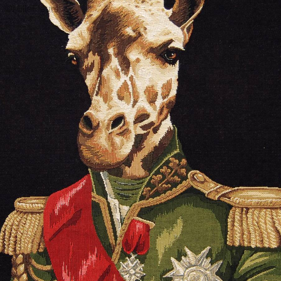 Aristofari Girafe Housses de coussin Animaux - Mille Fleurs Tapestries