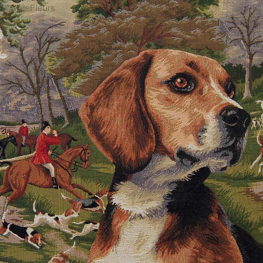 Hunting Dog Tapestry cushions Hunting and Golf and Horses - Mille Fleurs Tapestries