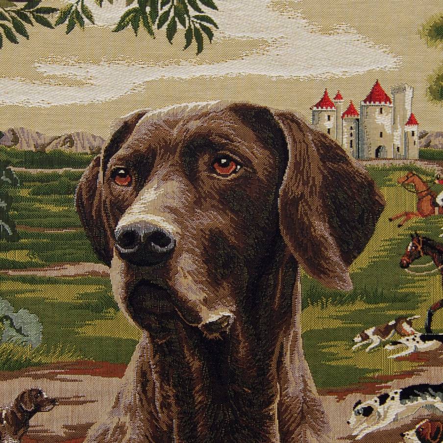 Hunting Dog Tapestry cushions Hunting and Golf and Horses - Mille Fleurs Tapestries