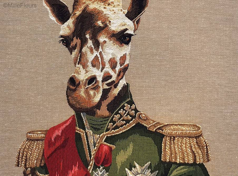 Aristofari Giraffe with glitter Tapestry cushions Animals - Mille Fleurs Tapestries