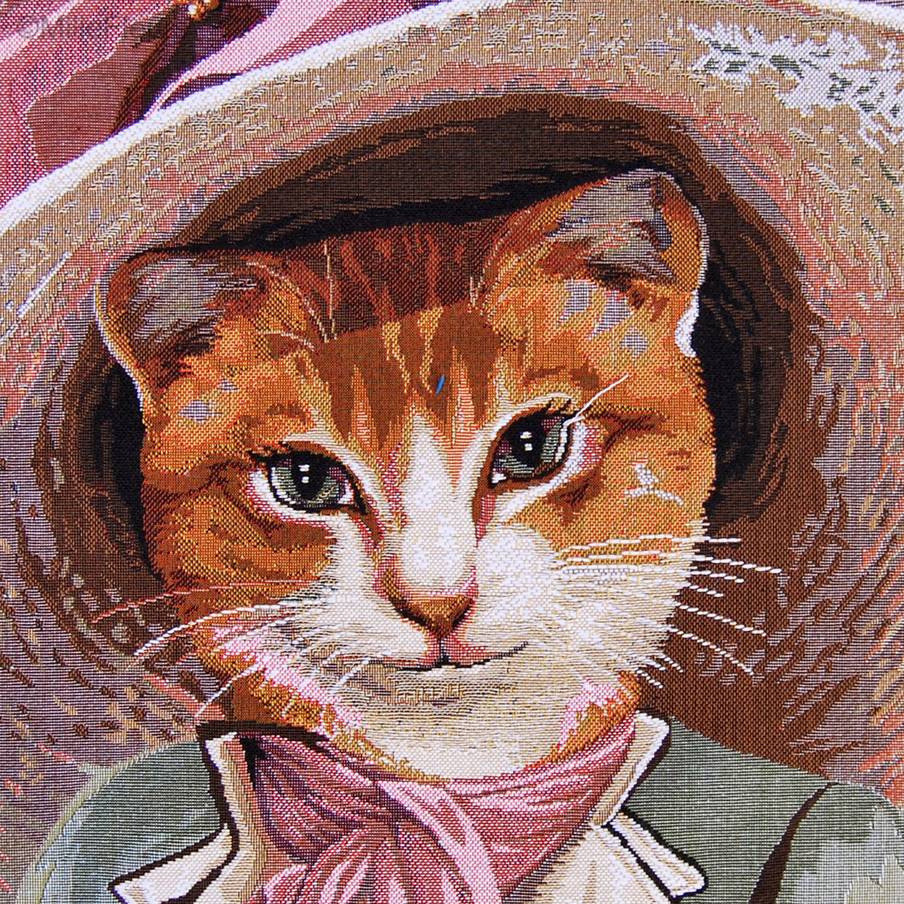 Gato con Sombrero Fundas de cojín Gatos - Mille Fleurs Tapestries