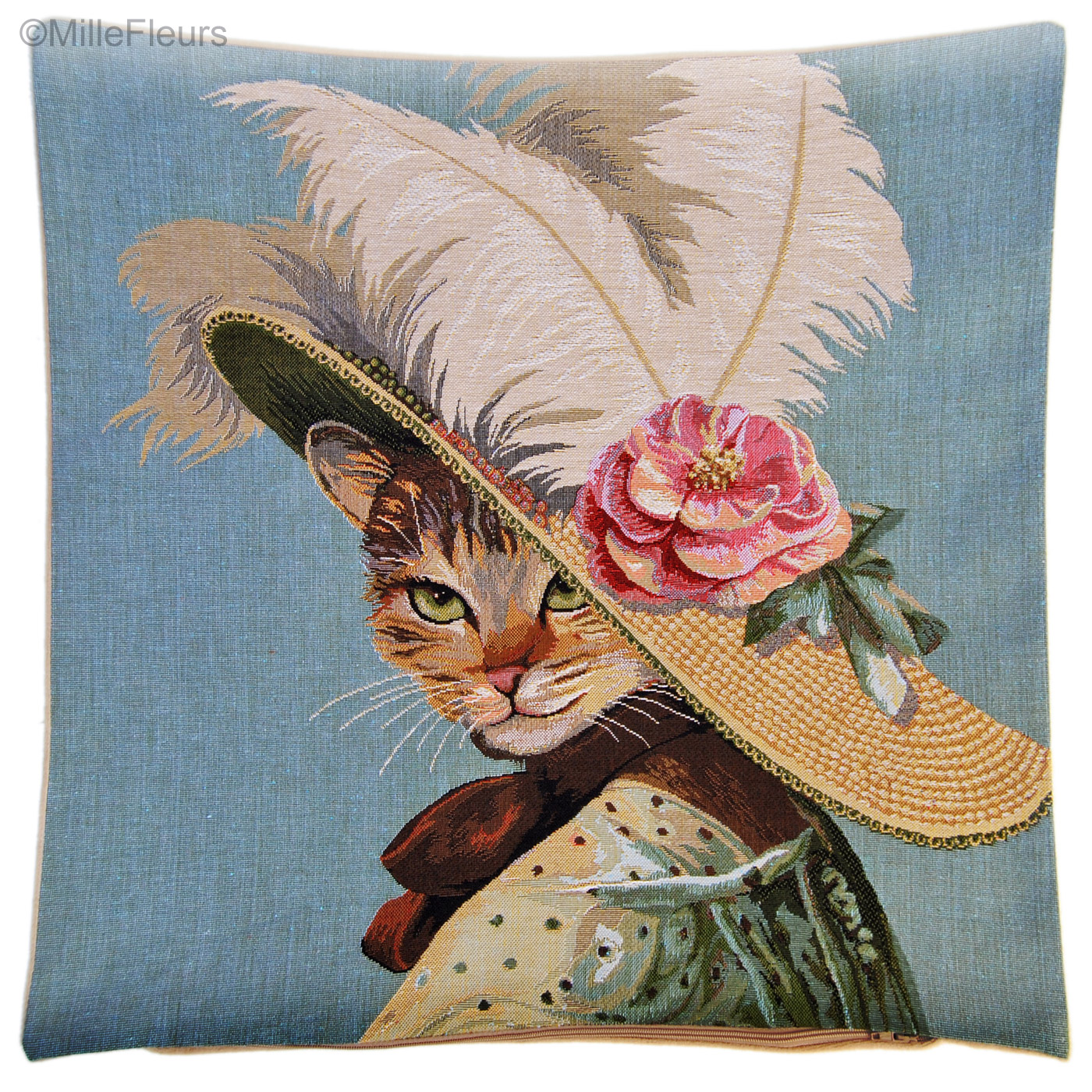 Kat Hoed Katten Kussenslopen - Mille Fleurs Tapestries