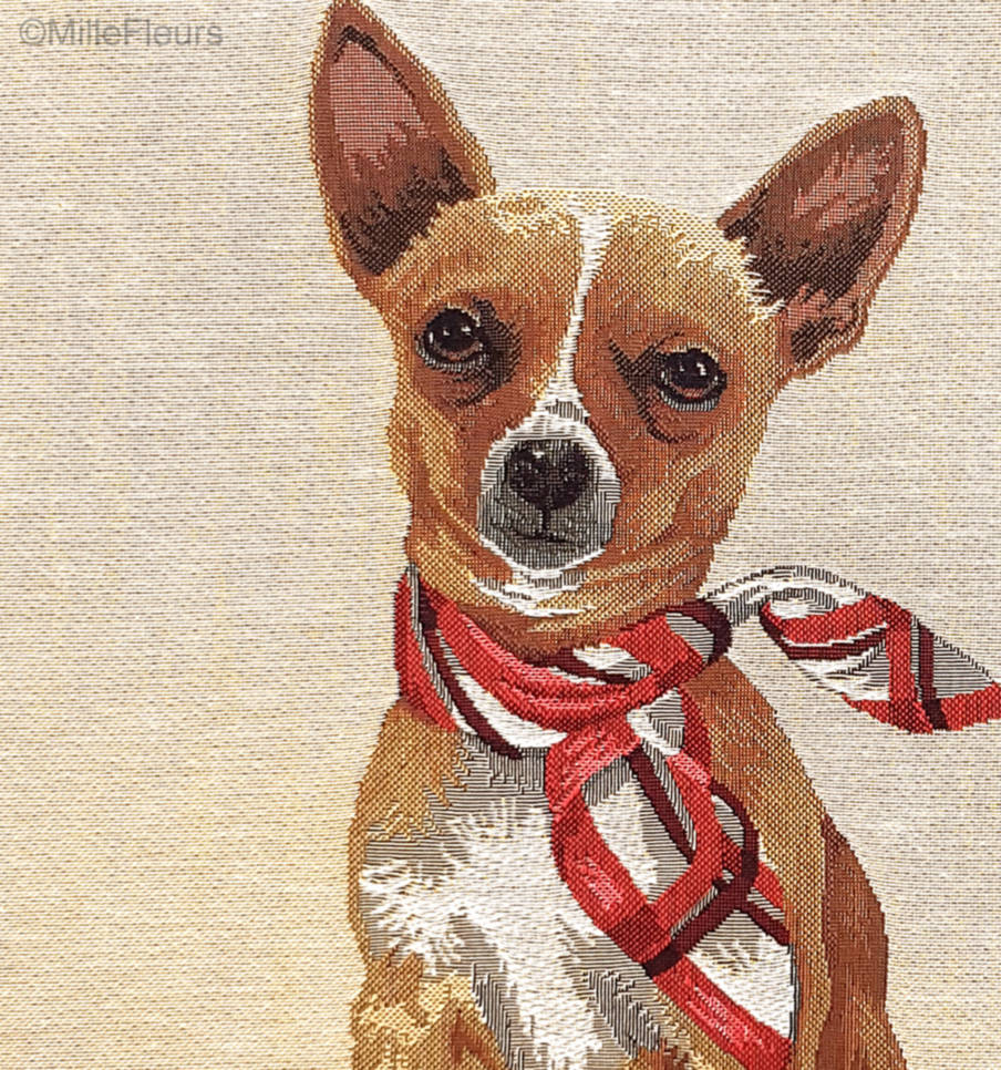 Chihuahua Tapestry cushions Dogs - Mille Fleurs Tapestries