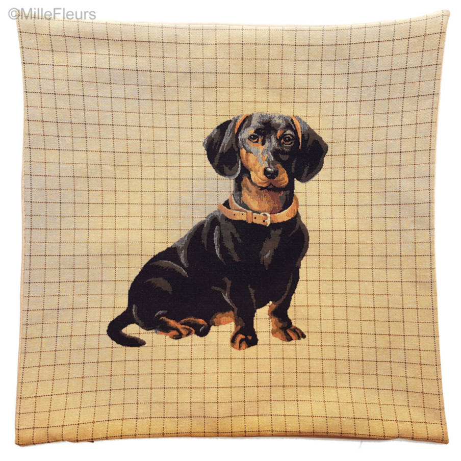 Dachshund Tapestry cushions Dogs - Mille Fleurs Tapestries