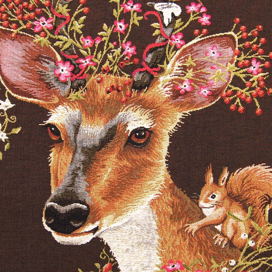 Amis de la Forêt Housses de coussin Cerfs - Mille Fleurs Tapestries