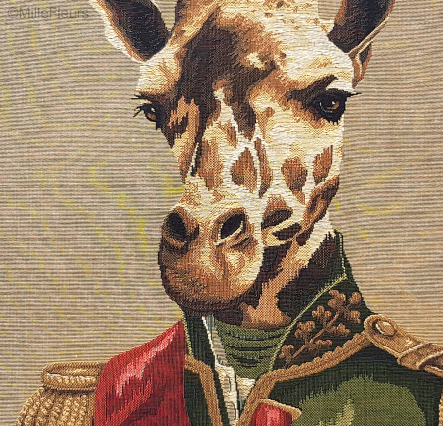 Aristofari Giraffe Kussenslopen Dieren - Mille Fleurs Tapestries