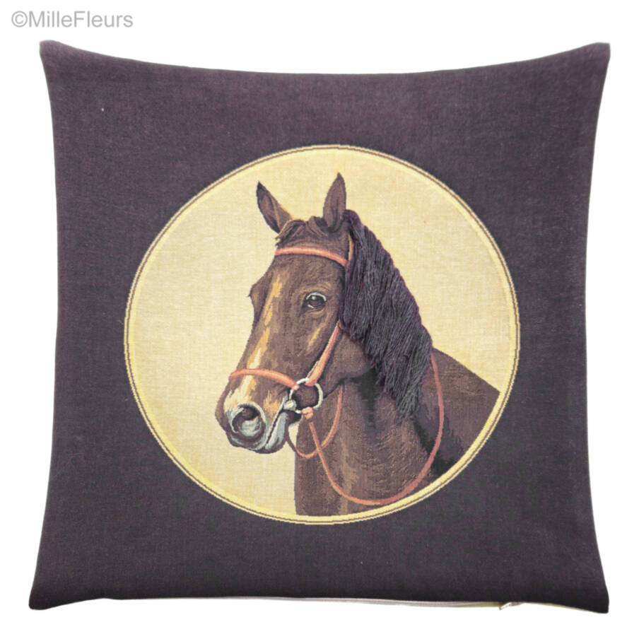 Horse with Mane Tapestry cushions Hunting and Golf and Horses - Mille Fleurs Tapestries