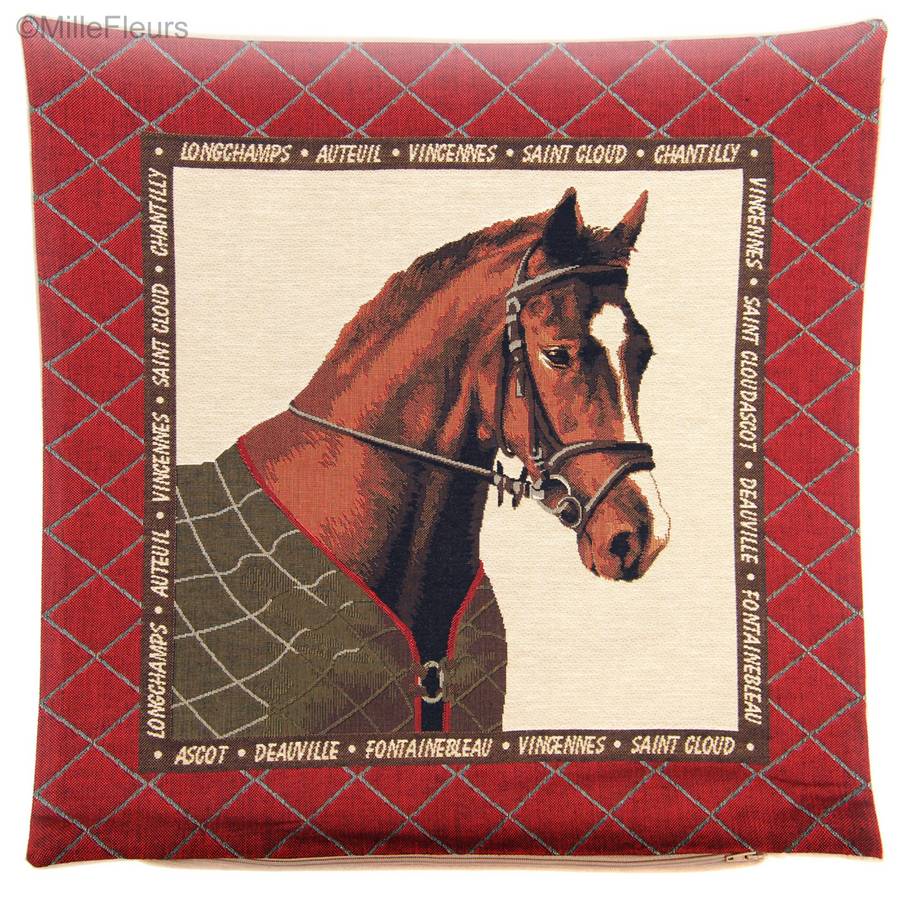 Cheval Housses de coussin Chasse et Golf et Chevaux - Mille Fleurs Tapestries