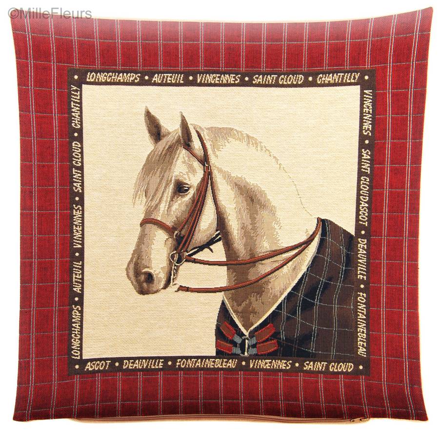 Cheval Housses de coussin Chasse et Golf et Chevaux - Mille Fleurs Tapestries