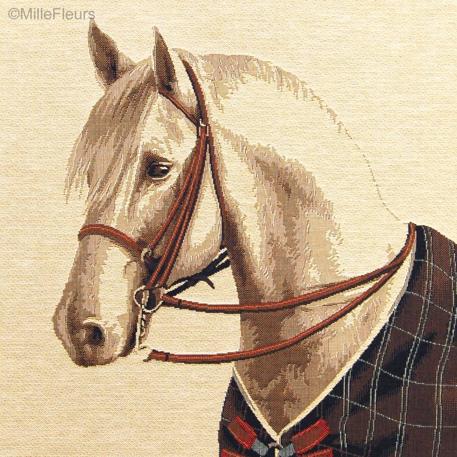 Horse Tapestry cushions Hunting and Golf and Horses - Mille Fleurs Tapestries