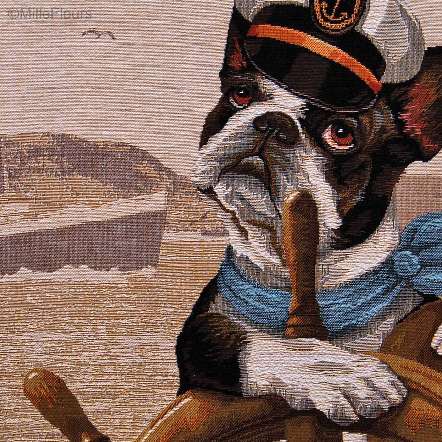 Capitaine Chien Housses de coussin Chiens dans le Trafic - Mille Fleurs Tapestries