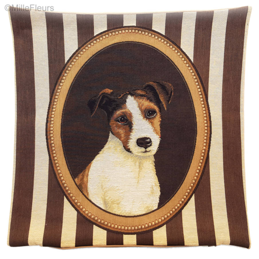 Jack Russell Terrier Tapestry cushions Dogs - Mille Fleurs Tapestries