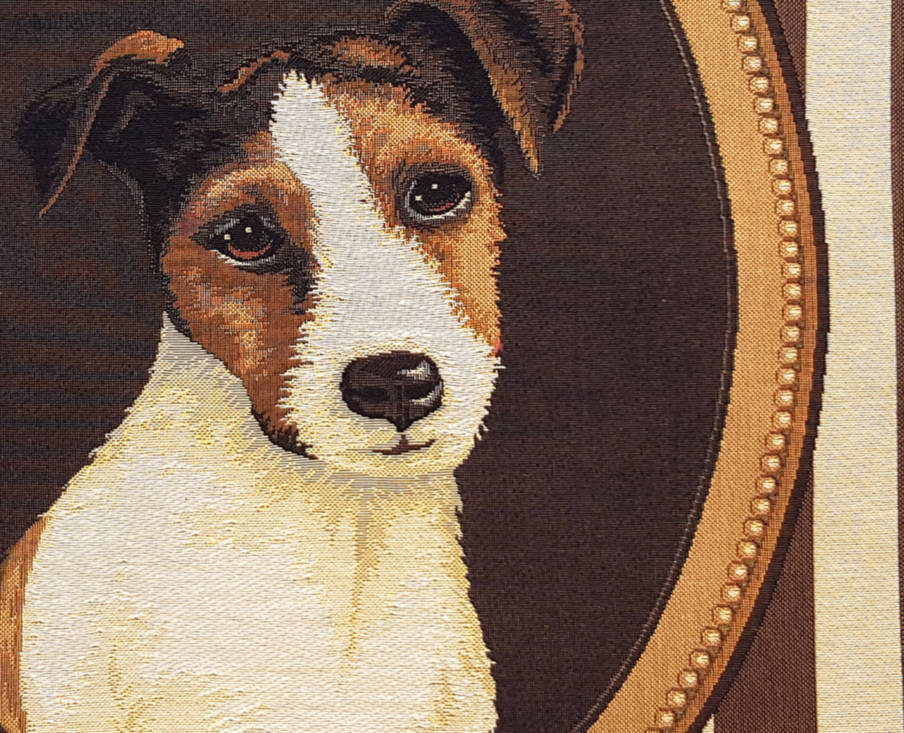 Jack Russell Terrier Housses de coussin Chiens - Mille Fleurs Tapestries