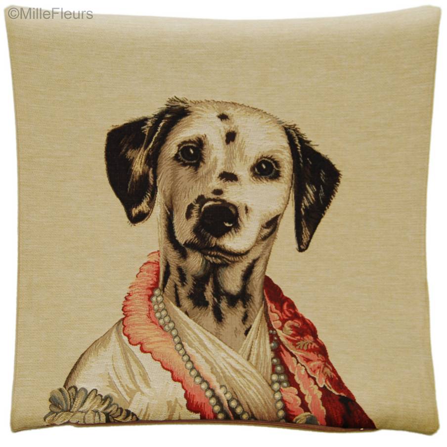 Dalmatien (Thierry Poncelet) Housses de coussin Chiens de Thierry Poncelet - Mille Fleurs Tapestries