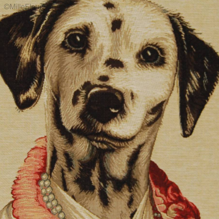 Dalmatien (Thierry Poncelet) Housses de coussin Chiens de Thierry Poncelet - Mille Fleurs Tapestries