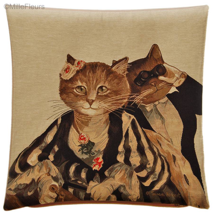 Aristocats (Susan Herbert) Tapestry cushions Cats by Susan Herbert - Mille Fleurs Tapestries