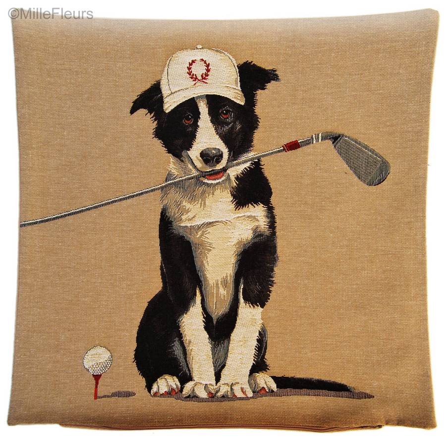 Border Collie Golf Fundas de cojín Perros - Mille Fleurs Tapestries