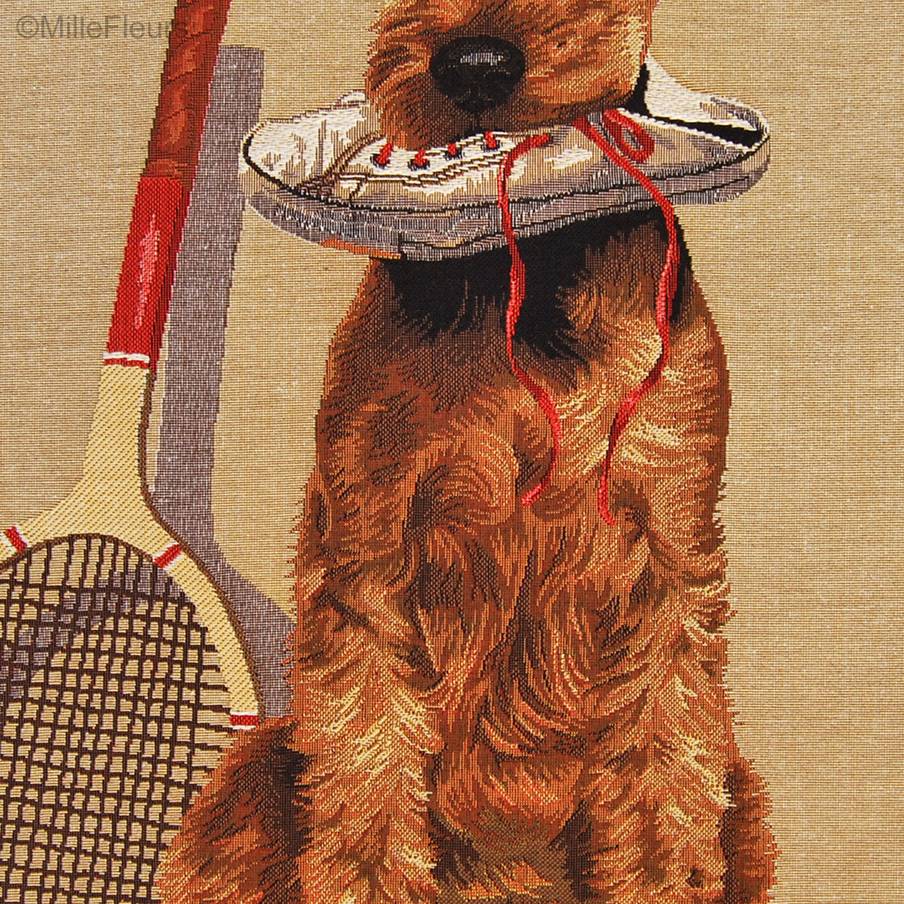 Airdale Terrier Tennis Housses de coussin Chiens - Mille Fleurs Tapestries