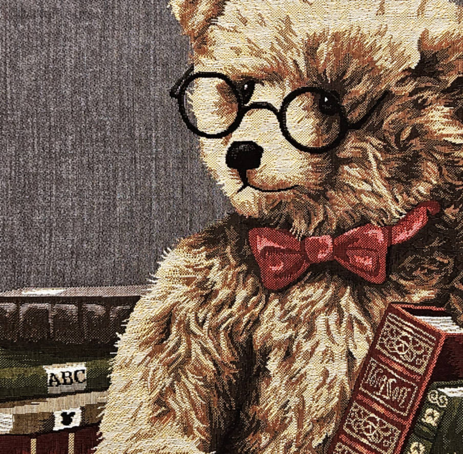 Lezende Teddybeer Kussenslopen Bibliotheek - Mille Fleurs Tapestries