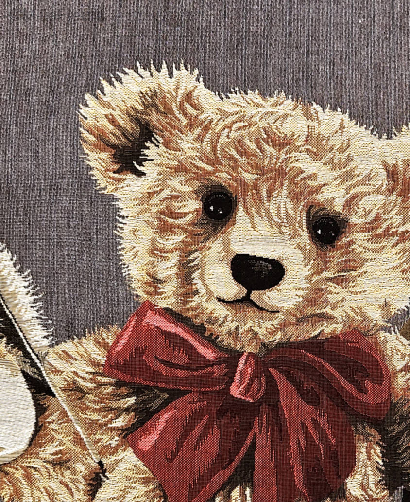 Schrijvende Teddybeer Kussenslopen Bibliotheek - Mille Fleurs Tapestries