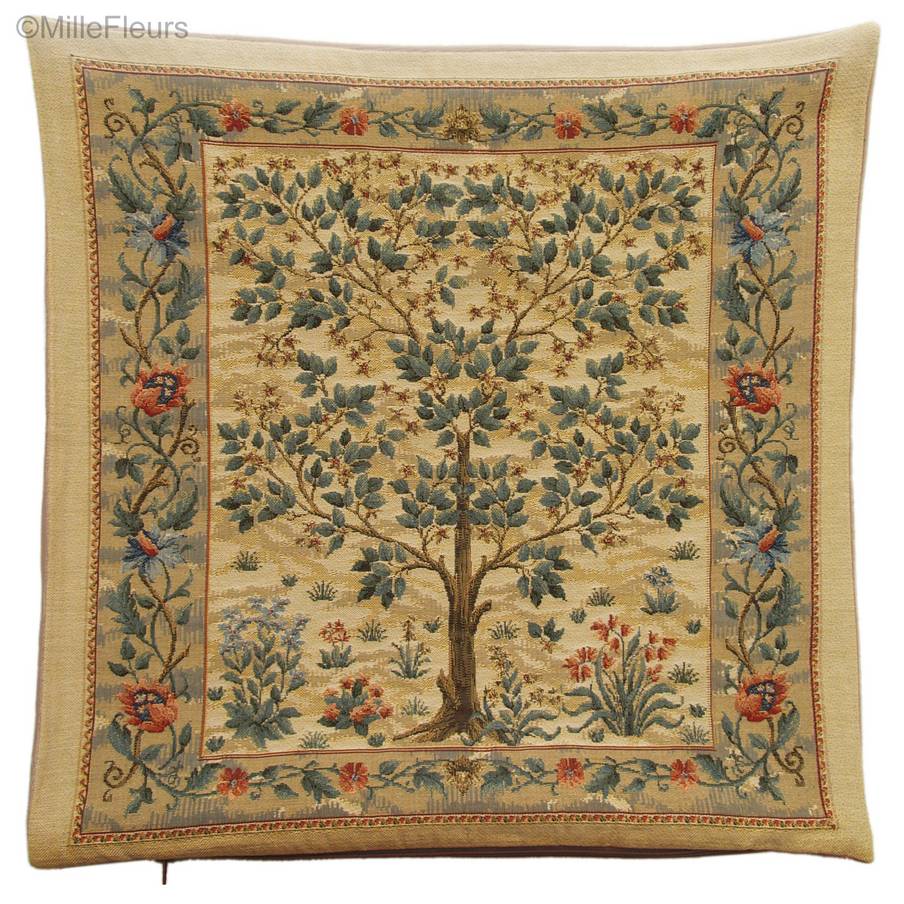 Levensboom (William Morris), beige Sierkussens William Morris & Co - Mille Fleurs Tapestries