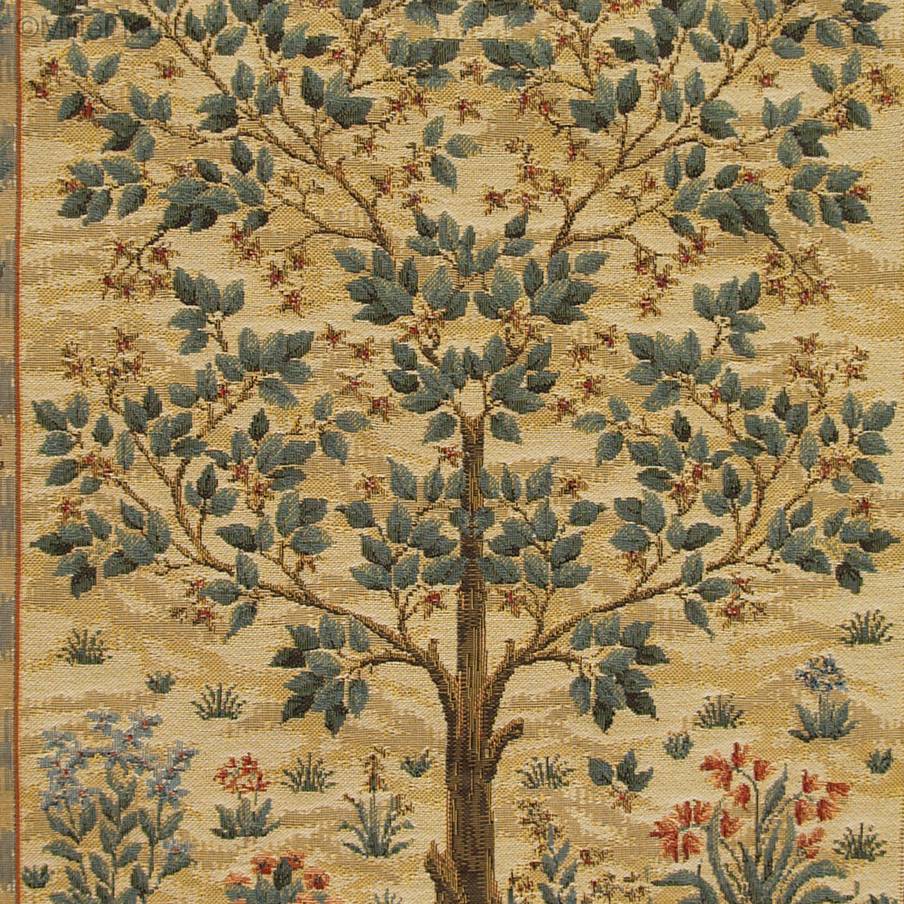 Tree of Life (William Morris), beige Tapestry cushions William Morris & Co - Mille Fleurs Tapestries