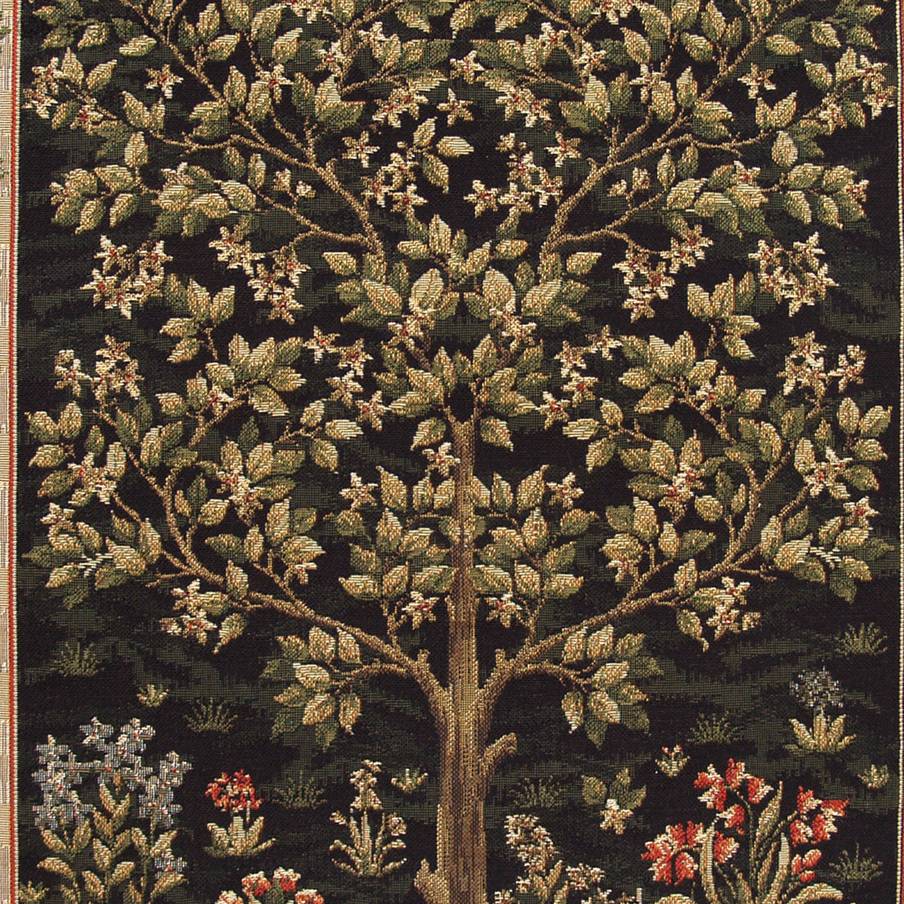black Tree of Life William Morris William Morris Co Tapestry cushions Mille Fleurs Tapestries