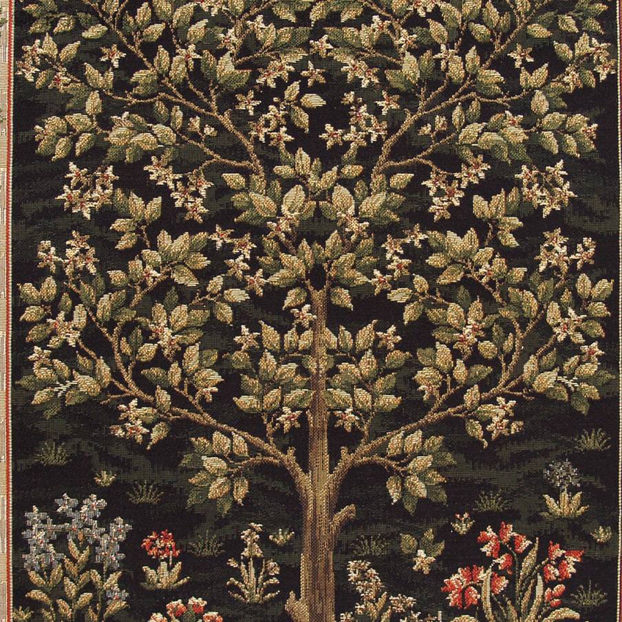 Arbol de la Vida (William Morris), black Fundas de cojín William Morris & Co - Mille Fleurs Tapestries