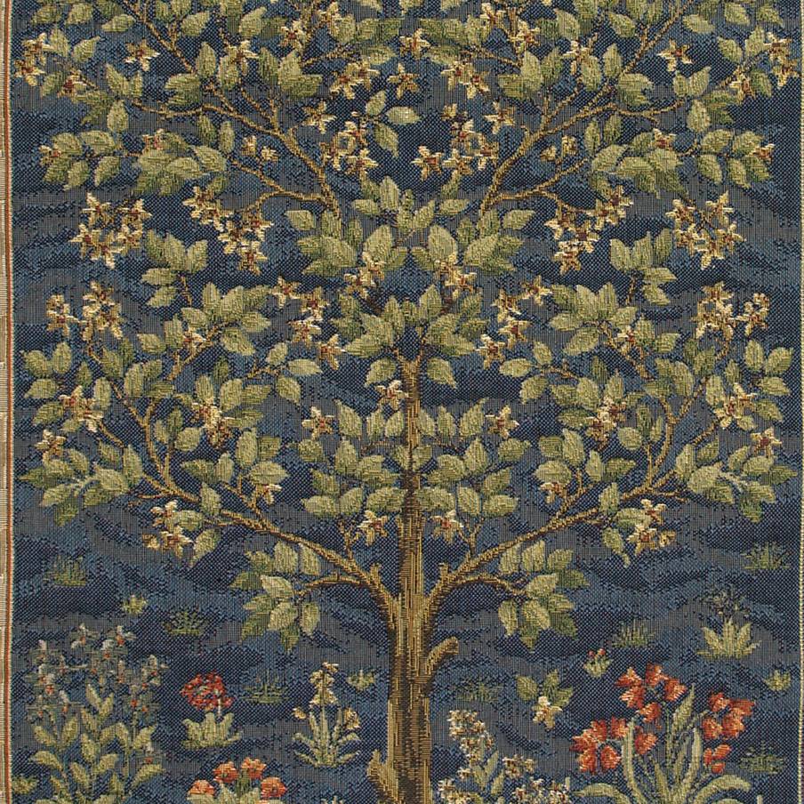 Tree of Life (William Morris), blue Tapestry cushions William Morris & Co - Mille Fleurs Tapestries