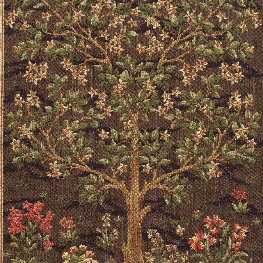 Levensboom (William Morris), bruin Sierkussens William Morris & Co - Mille Fleurs Tapestries