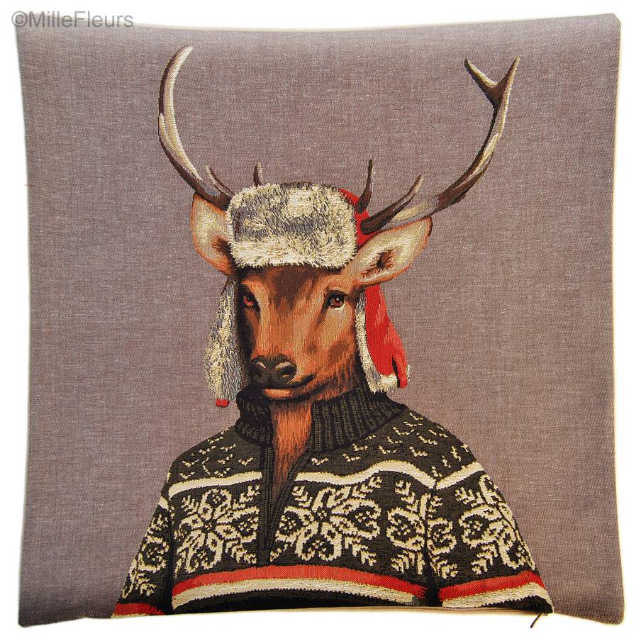 Aangekleed Hert Sierkussens Herten - Mille Fleurs Tapestries