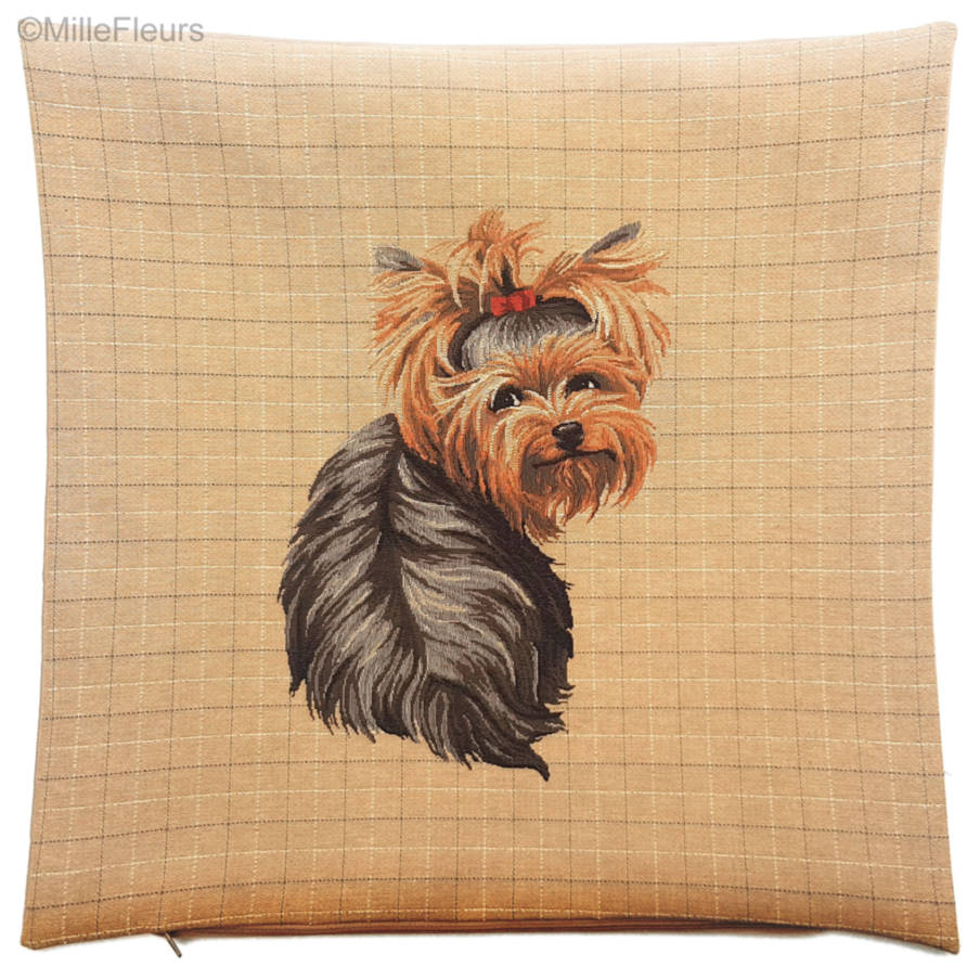 Yorkshire Terrier Fundas de cojín Perros - Mille Fleurs Tapestries