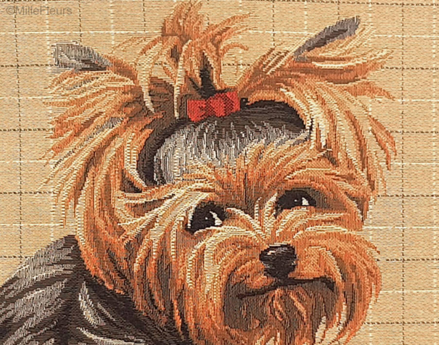 Yorkshire Terrier Tapestry cushions Dogs - Mille Fleurs Tapestries
