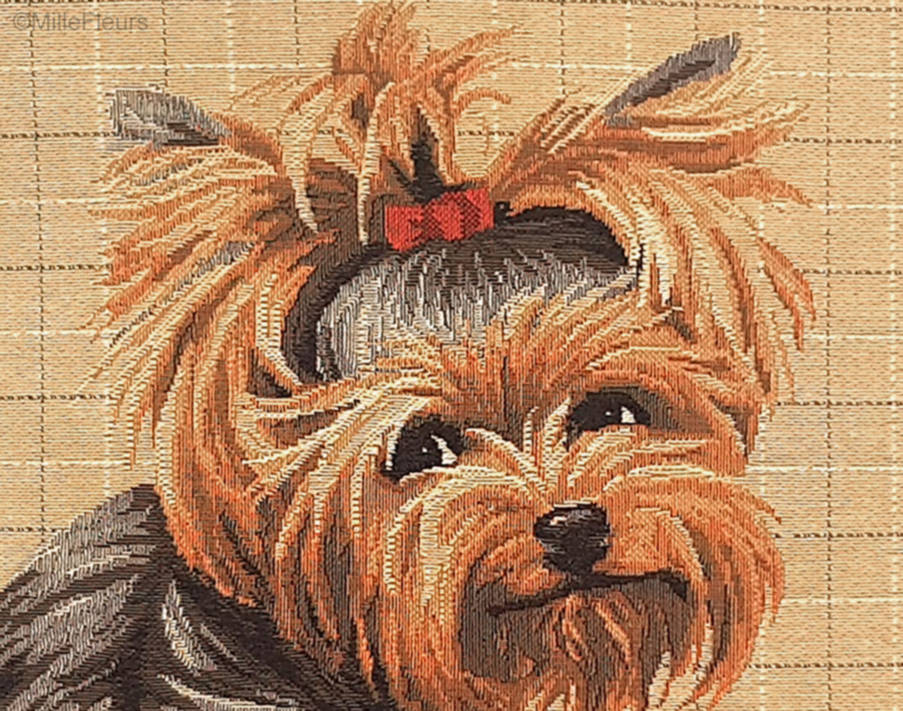 Yorkshire Terrier Fundas de cojín Perros - Mille Fleurs Tapestries