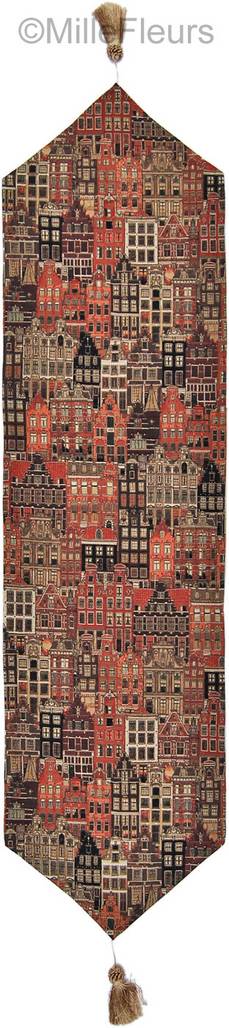 Flemish Houses Tapestry runners Bruges - Mille Fleurs Tapestries