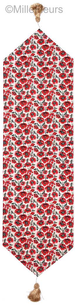 Poppies Tapestry runners Flowers - Mille Fleurs Tapestries