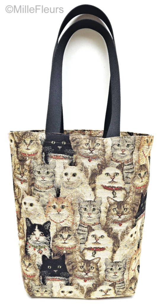Cats Tote Bags Cats and Dogs - Mille Fleurs Tapestries