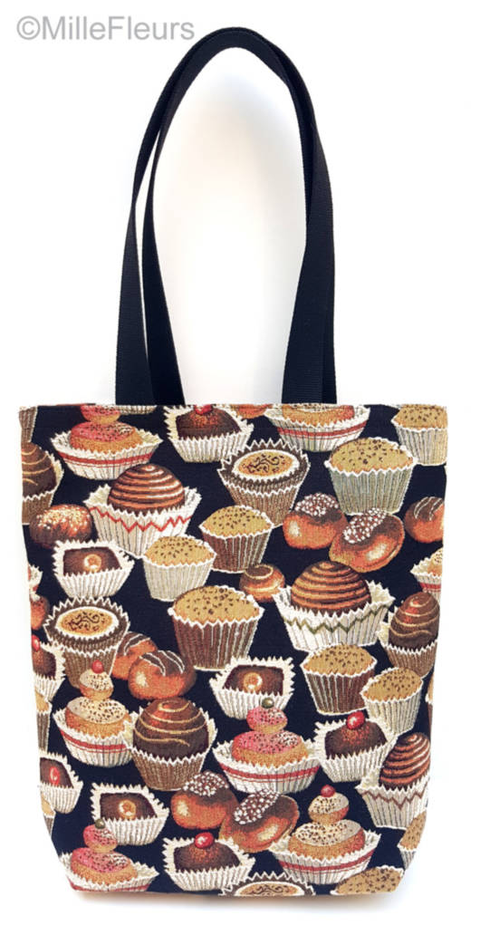 Belgian Chocolates and Cupcakes Tote Bags Bruges and Belgium - Mille Fleurs Tapestries