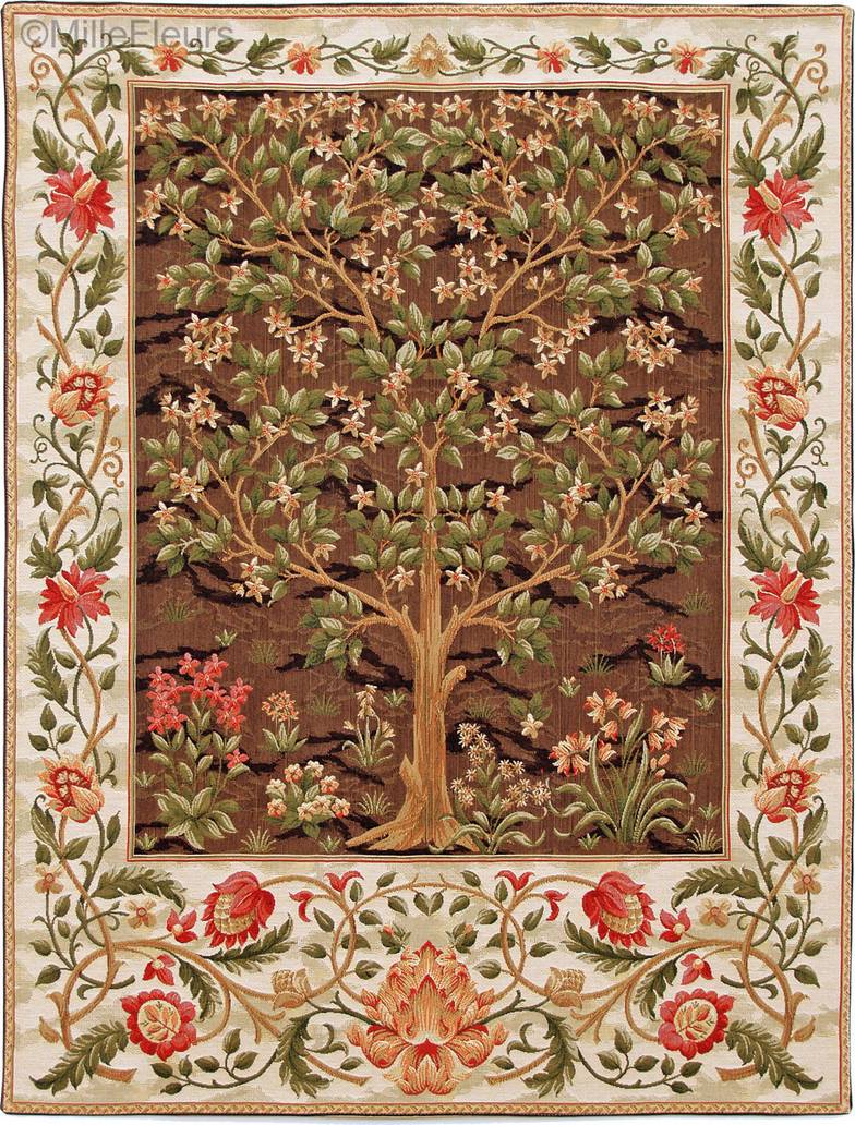 Tree of Life, brown Wall tapestries William Morris and Co - Mille Fleurs Tapestries